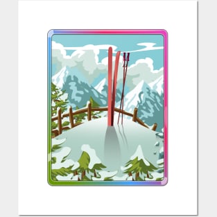 Ski landscape Posters and Art